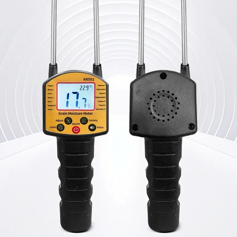Medidor de umidade de grãos digital com sensor inteligente para trigo, cevada, soja e sorgo