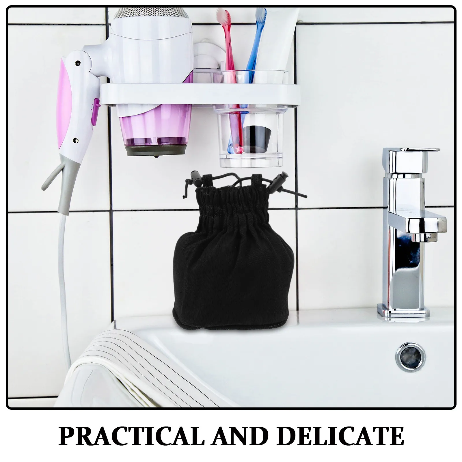 2Pcs Universal Hair Dryer Diffuser Cap Thickened Canvas Foldable Sock Curl Styling Travel Hair Salon Accessory Frizz Control