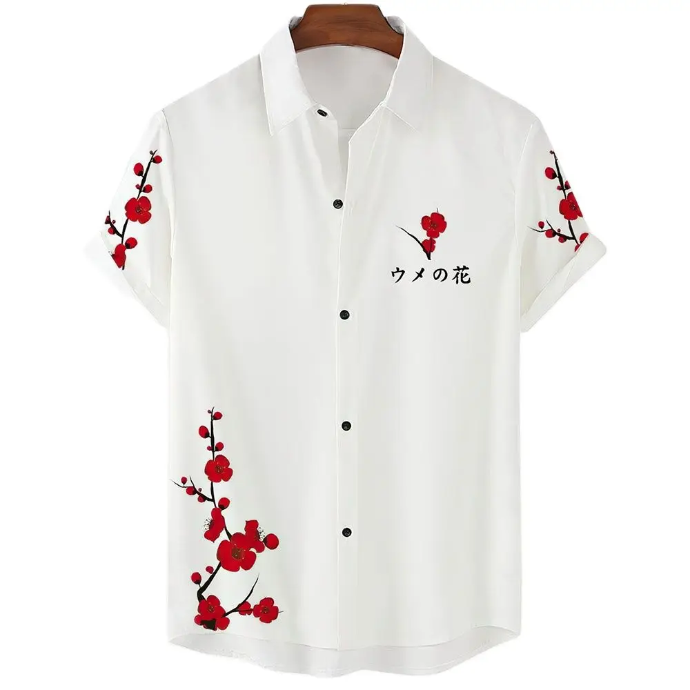 2026 Flower Shirt Hawaiian Men Clothes Loose Breathable Men's Shirts Summer Male Street Casual Short Sleeve Tops 5xl