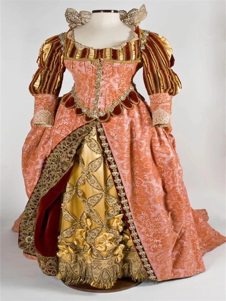 

15th Century Tudor Elizabethan Queen Costume Renaissance Queen Anne Boleyn Vintage Princess Ball Gown