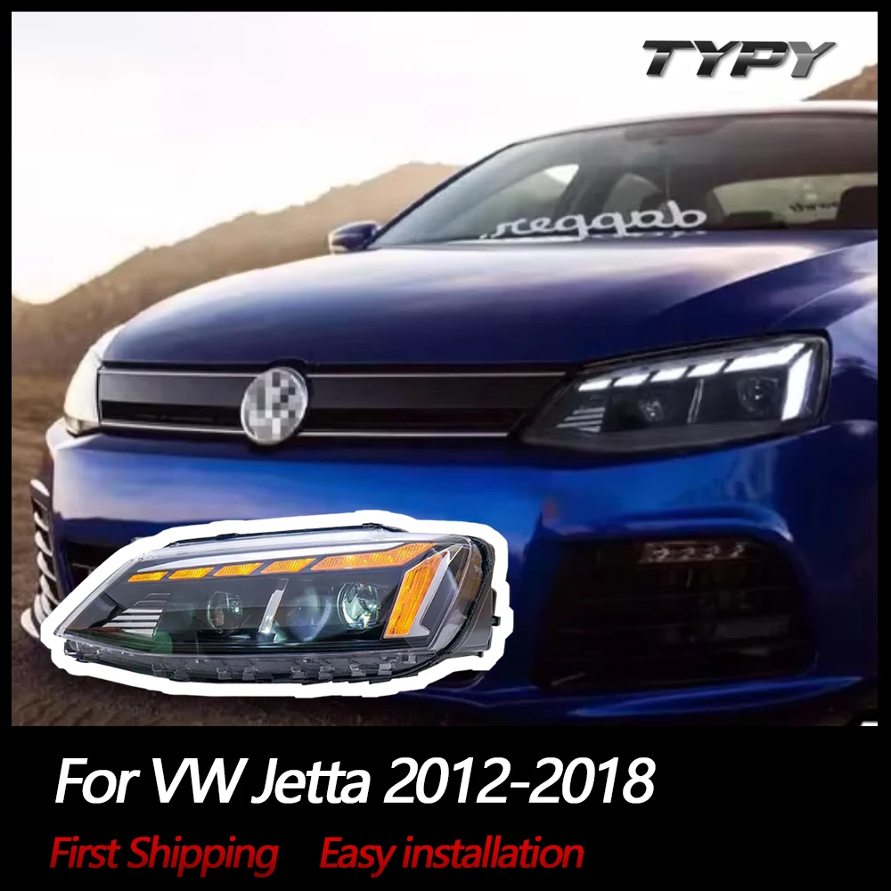 

Автомобильные фары TYPY для VW Jetta, фары 2012-2018, светодиодные фары для проектора, дневные ходовые огни, автомобильные аксессуары