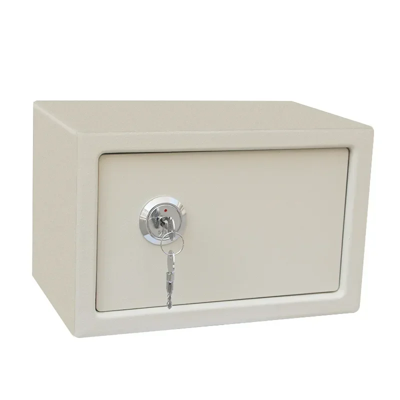 Mini Digital Safe Deposit Box with Key Lock Small Money Locker for Office Home and Kids Safety