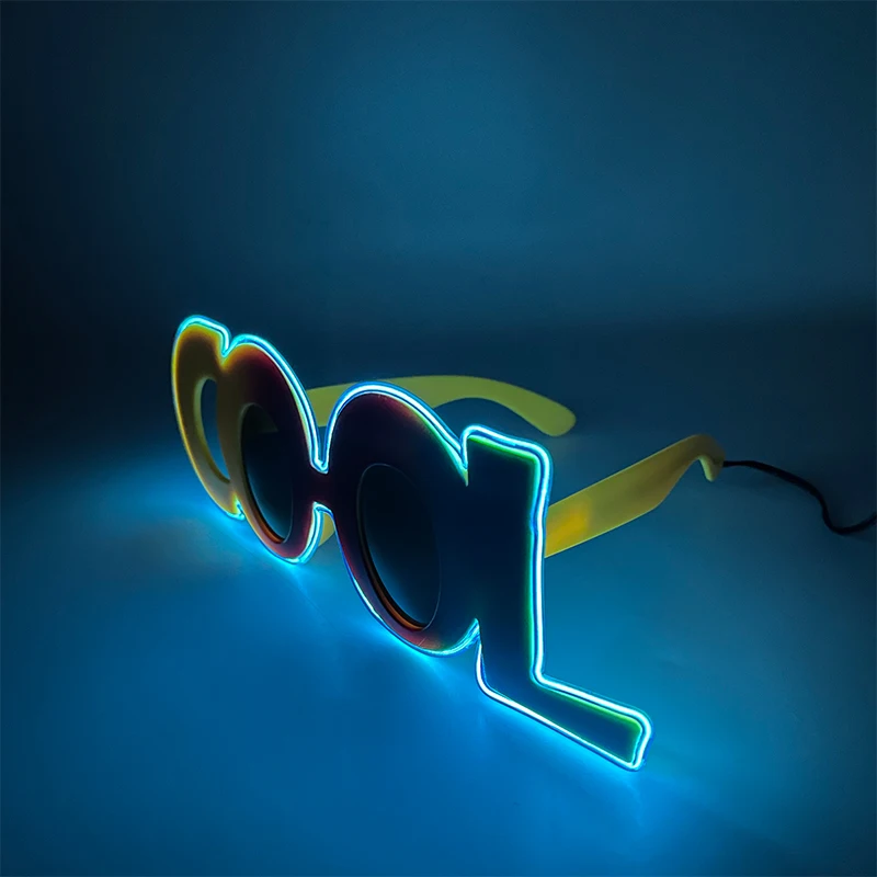 Grappige coole tekenbril jongens meisjes nachtzonnebril neon gloeiende bril cool ogende nieuwigheid hoogwaardige fotografie rekwisieten
