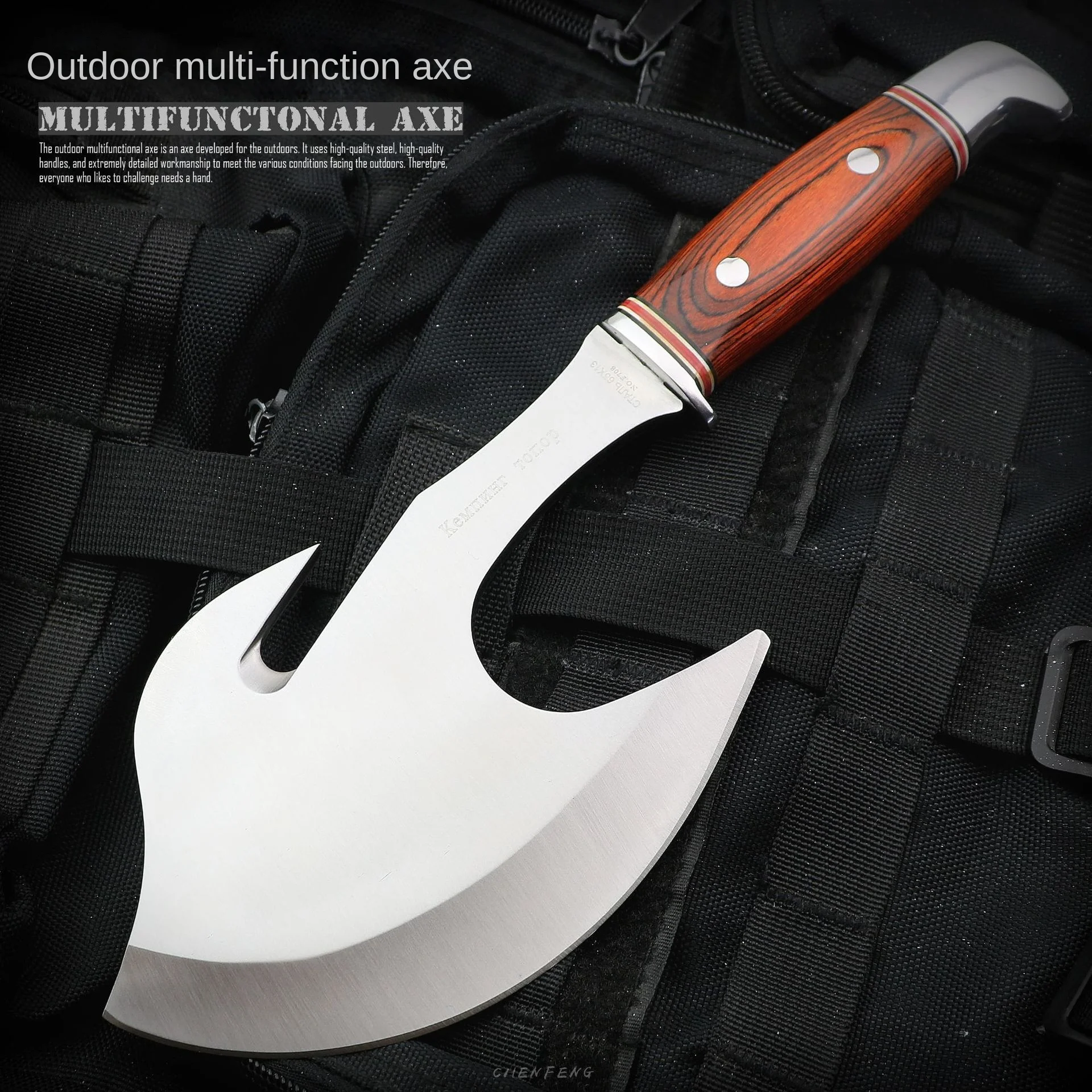 Outdoor camping multi-purpose axe logging axe, portable