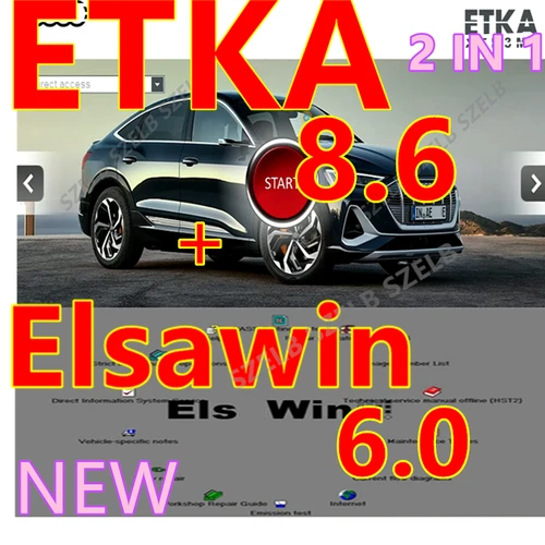 Imagen 1 del producto El más nuevo ETKA 8,6 + Elsawin 6,0 reparación de automóviles Etka 8,6 Software grupo vehículos catálogo de piezas electrónicas para V/W + AU//DI + SE//AT + SKO//DA