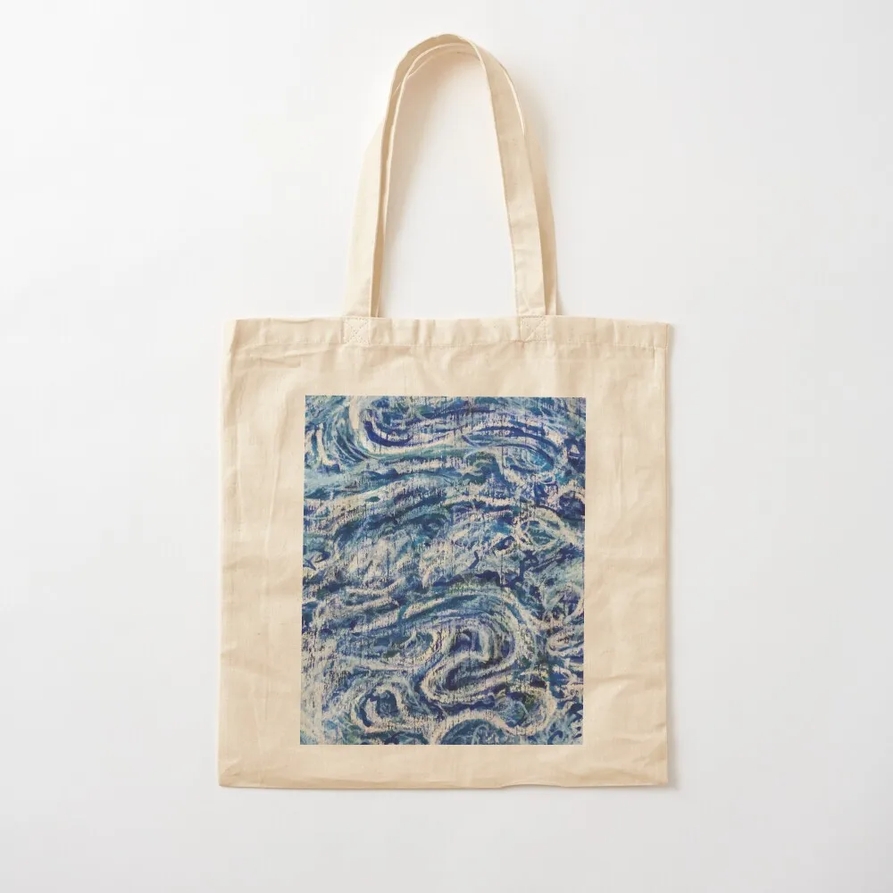 حقيبة حمل من الرخام الأزرق حقيبة كبيرة للنساء حقائب تسوق حقيبة حمل للرجال #2