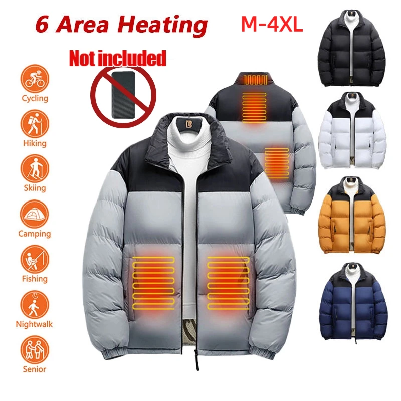 

6 Zone Heating Winter New Clothes Men's Winter Jacket Men's Outdoor Men's Heating Jacket Women Heated Jacket Waterproof M-4XL