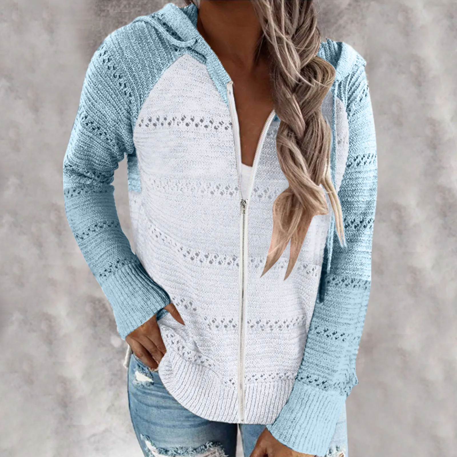 Women\'s Autumn And Winter Classic Patchwork Knitted Cardigan Long-Sleeved Slim Casual Knitwear Womens Sweaters Plus Size