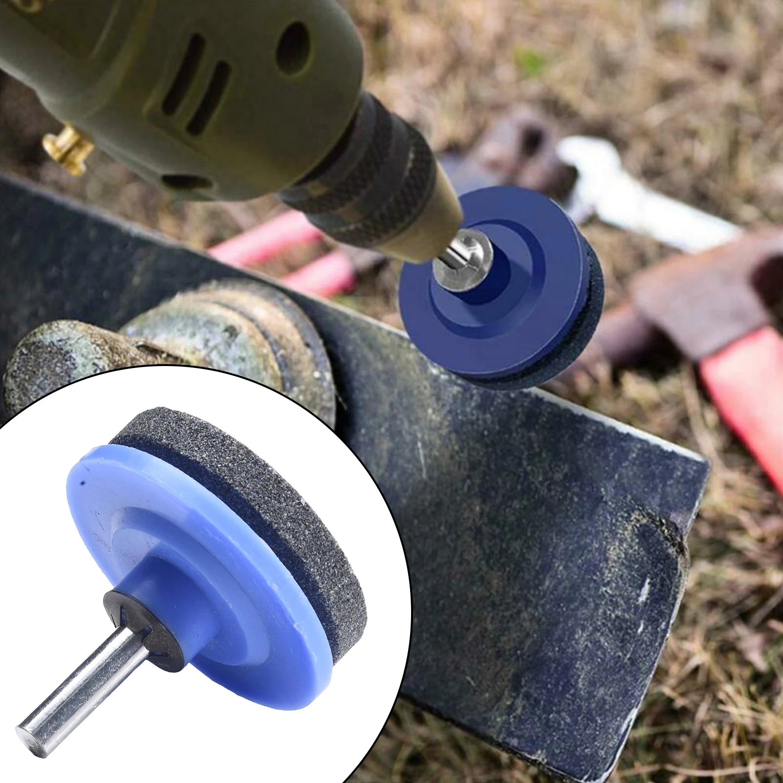 Grinding Wheel Sharpener Lawnmower Sharpener Brown Corundum Easy-to-use Design Garden Maintenance Garden Tools