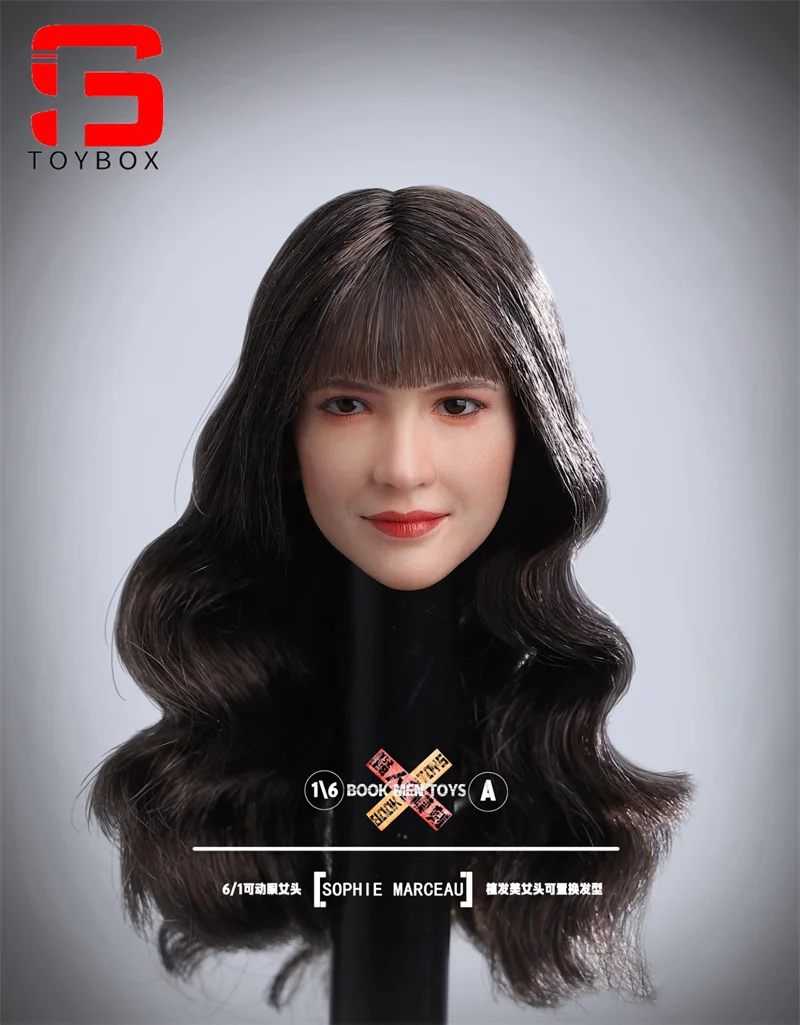 【2025 Q2】BOOK MEN TOYS BM01 1/6 Sophie Movable Eyes Head Sculpt with 4 Replaceable Hair Cover Fit 12'' Female Action Figure Body