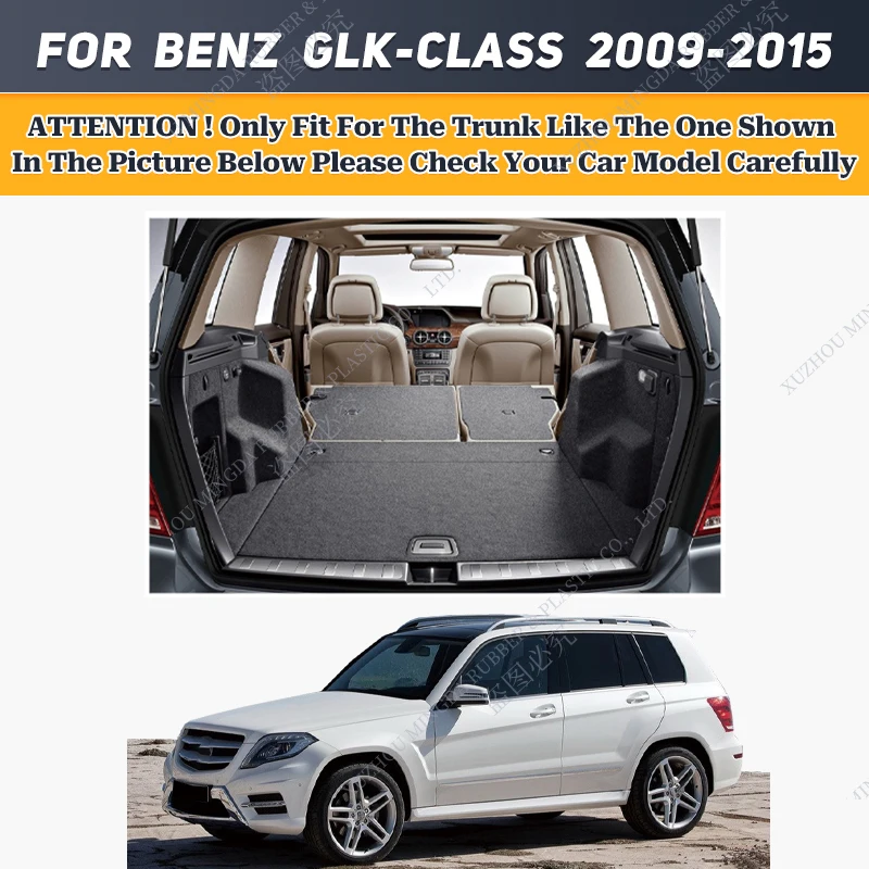 Car Trunk Mat For Mercedes-Benz GLK Class X204 2009 2010 2011 2012 2013 2014 2015 Cargo Liner Carpet Interior Accessories Cover