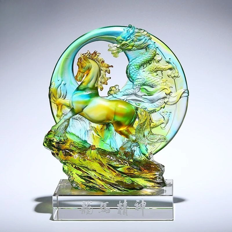 

Longma spiritual ornaments, high-end decoration of new homes, living room TV cabinet, high-end atmosphere and high-grade