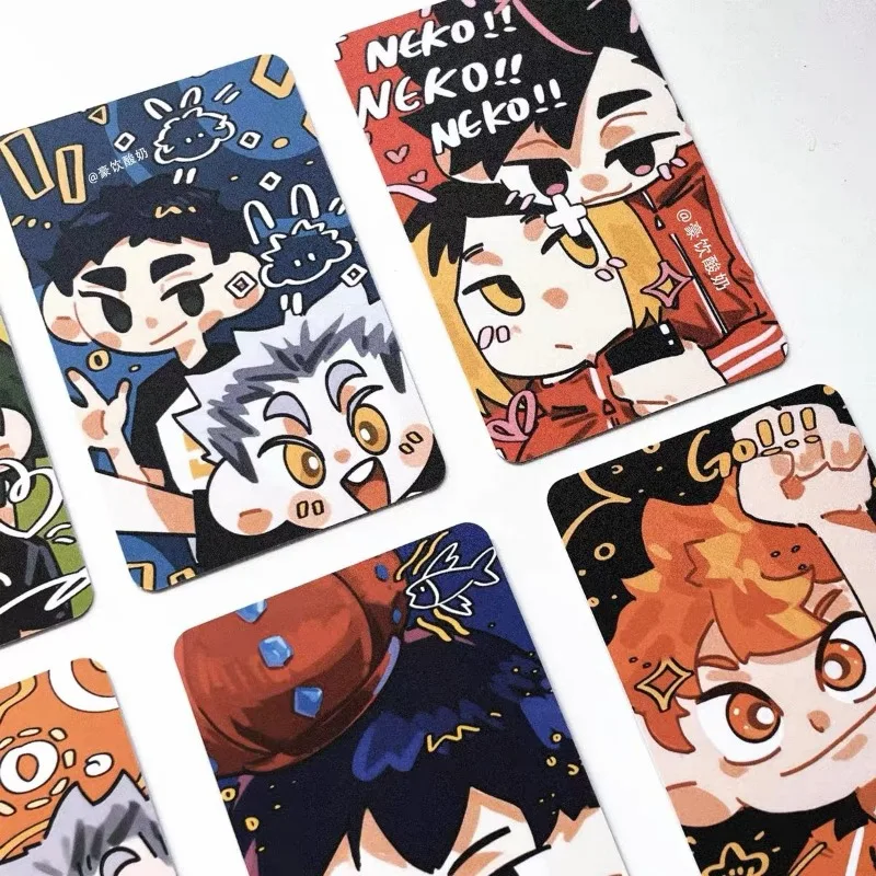 Haikyuu Anime Card Shoyo Hinata Tobio Kageyama 3inch Kawaii Card Children's Stationery Student Message Collection Gift Waterproof