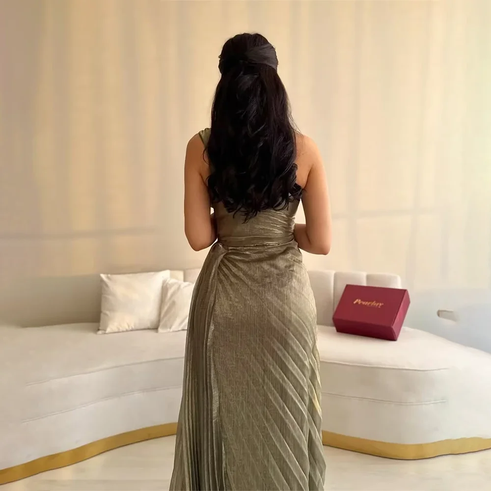 2025 Backless Ankle-Length Elegant Evening Dresses Party Prom Gowns A-Line One-Shoulder Vintage Evening Prom Dresses Customized