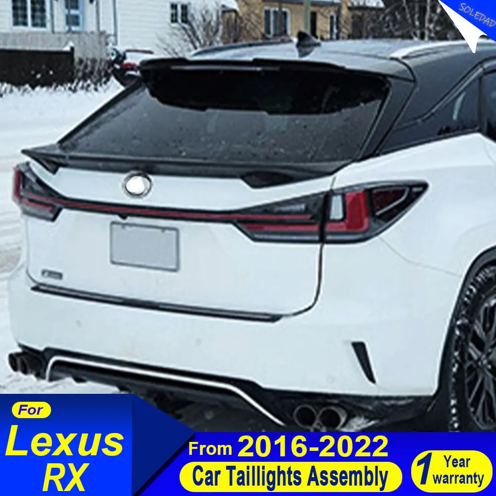 Car Through Tail Light For Lexus RX300 RX450H RX450HL 2016-2022 LED Tail lamp Rear Brake Lights Starlink Accembly Plug and play