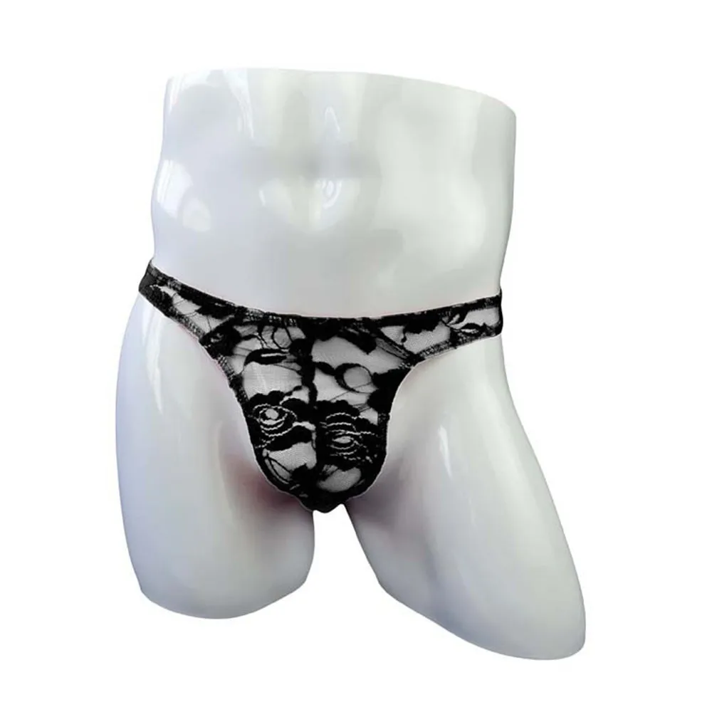 

Men's Sexy Sheer Underwear sissy Lingerie Thongs G String U Convex For Man Low Waist Gay Panties Breathable Bikini T-Back