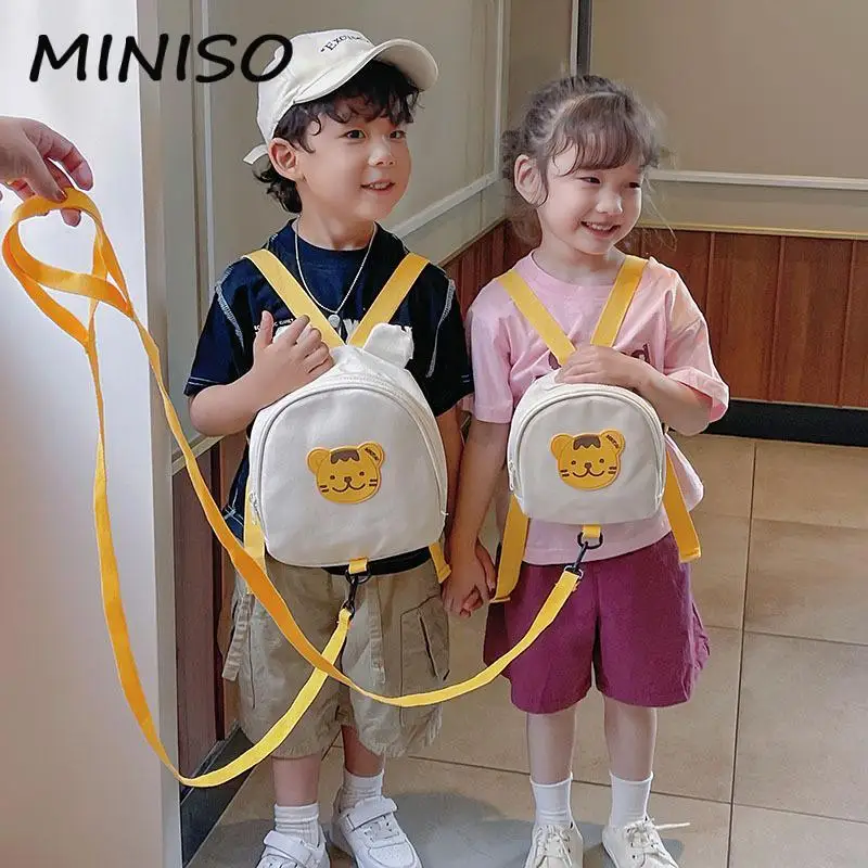 Canvas Baby Backpacks Kindergarten School Bag Bear Bunny Korean Anti-lost Kids Bags for Girls Boys Children Backpacks 2-3years