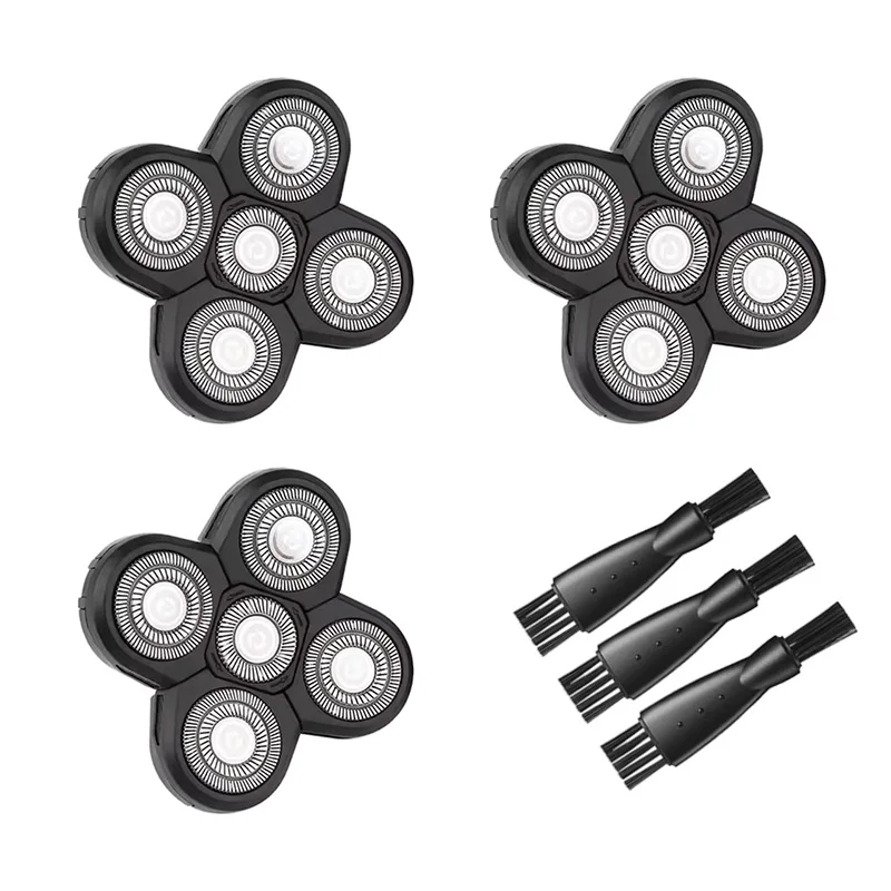 5 Blade Rotating Head for Head Shaver 5D Men's Electric Shaver Replacement Heads Razor Blade Head Electric Beard Shaver