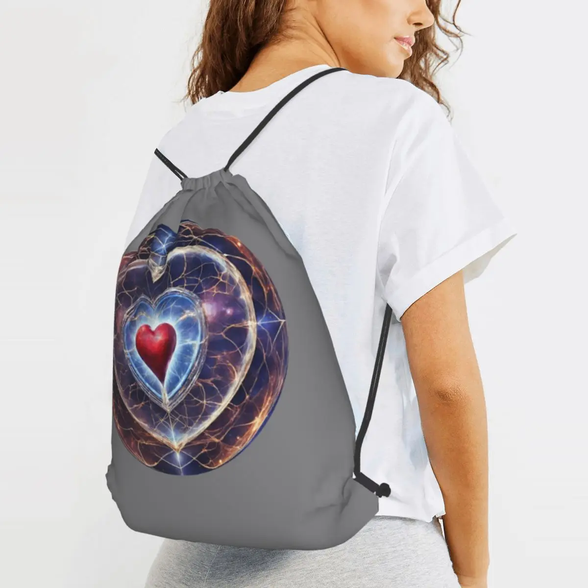 Quantum Heartbeats Echoes Of Forever Backpacks Multi-function Drawstring Bundle Pocket Shoes Bag Book Bags for Man Woman School
