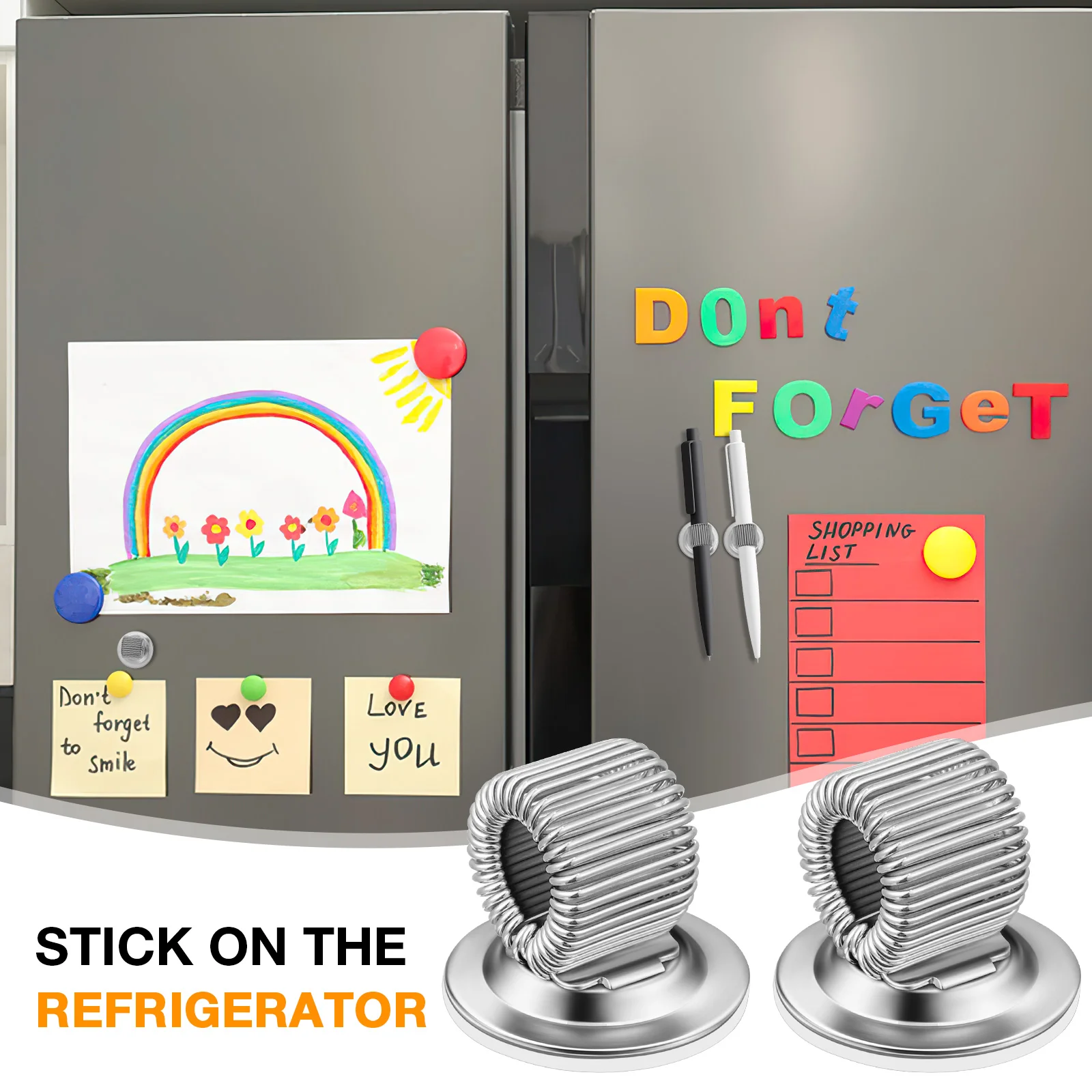 10 Pcs Self Adhesive Pencil Holder Glued Rotating Insert Nice Clips For Notebook Metal