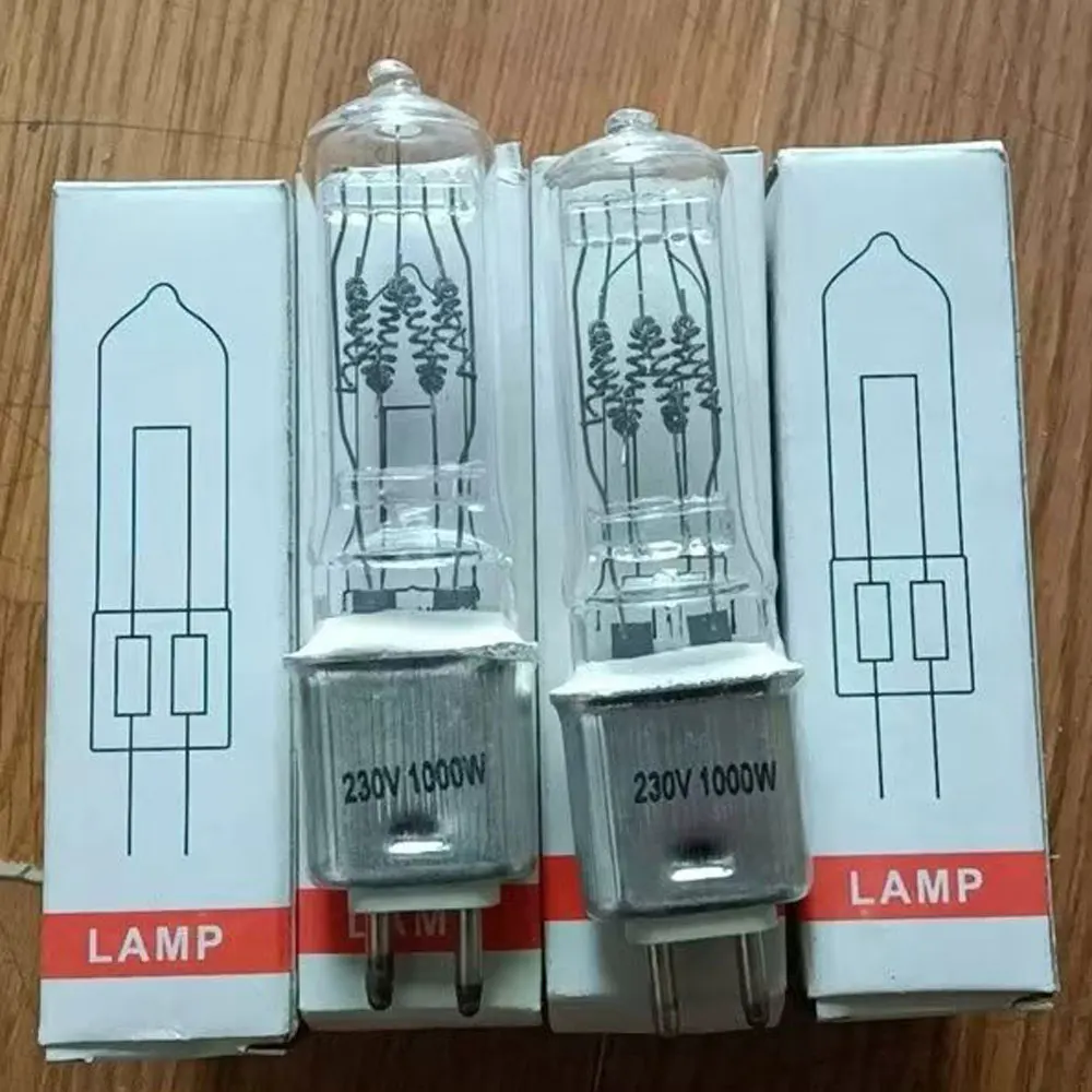 230V 1000W G12 Halogen Bulb for Stage Lighting, Repair Replacement Bulb for Spotlights, Floodlights, and Stage Lights