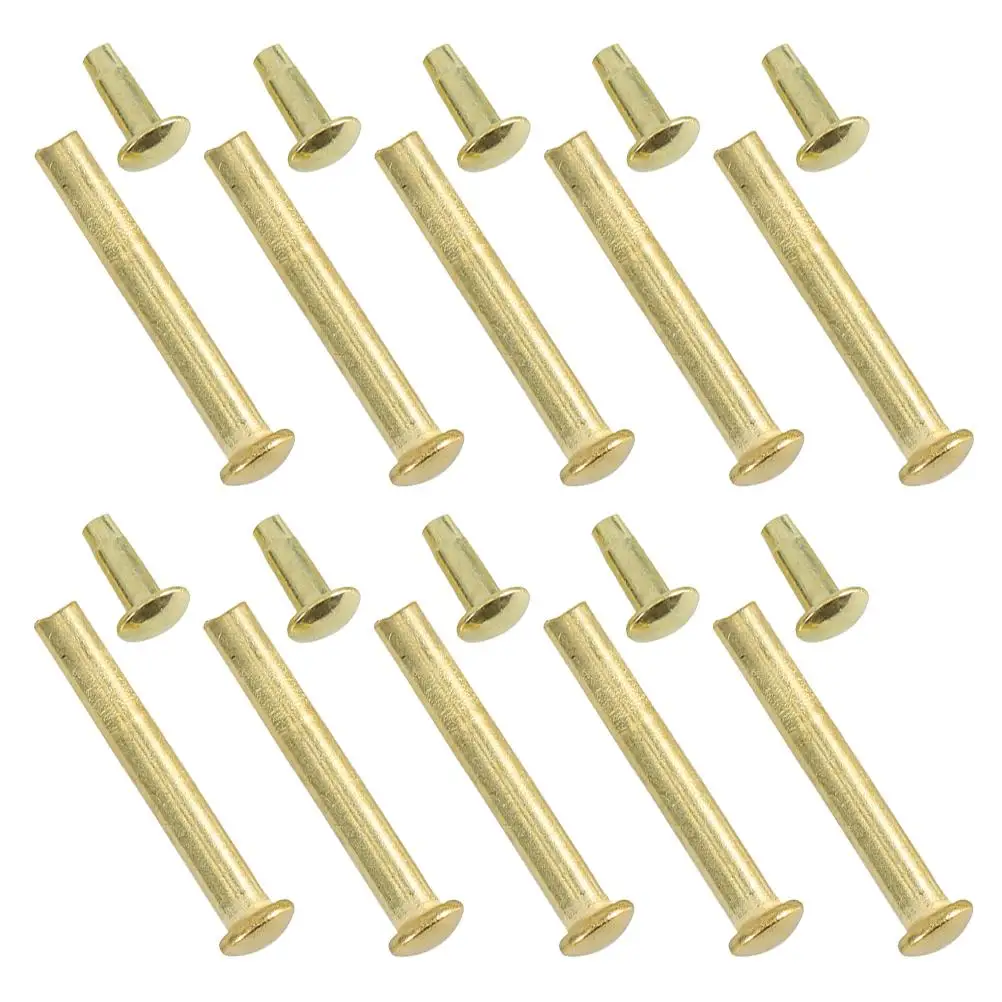 

10 Sets Rivet Fan Nail Accessories Screws DIY Handmade Tool Golden Stainless Steel Nut Rivets