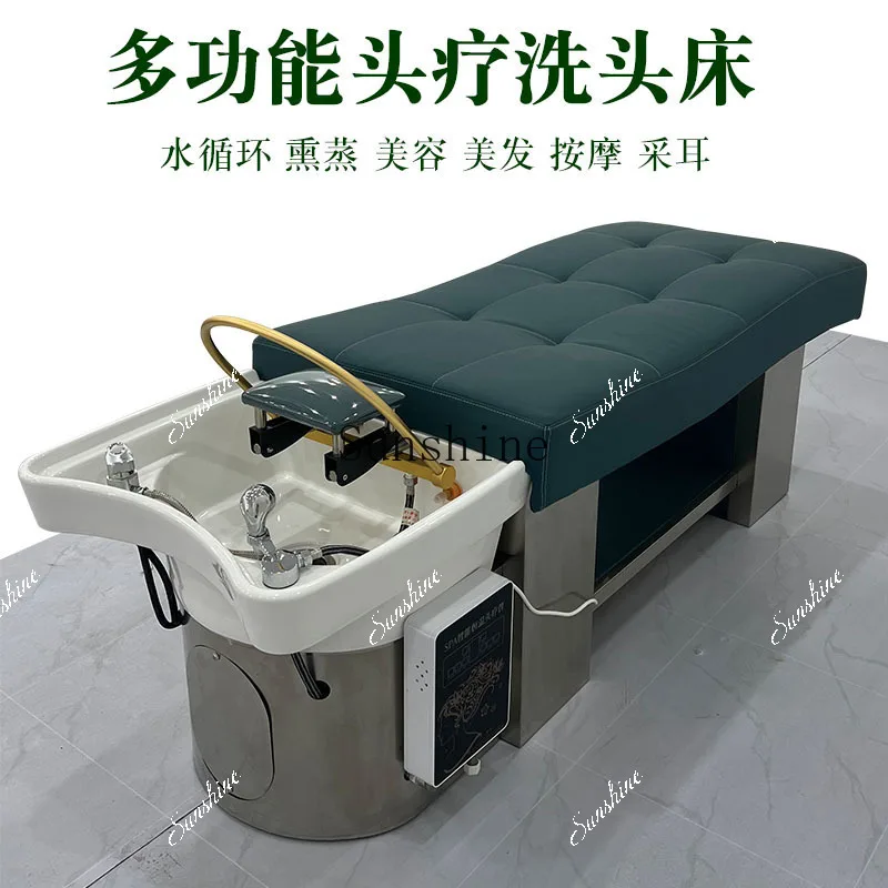 

High-grade ceramic basin stainless steel hair treatment shampoo bed hair salon special TF