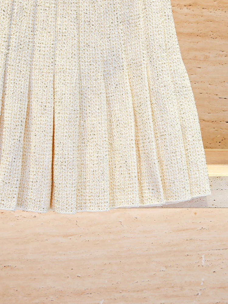 Falda Corta de Lana uesa con Estampado Floral de Alta Gama para Mujer, Primavera 2025, Marca S Home South Oil