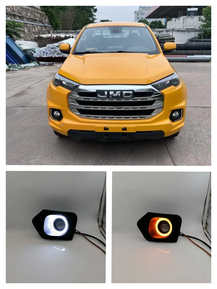 

LED Fog Lights Assembly For JMC Vigus Work 2021 2022 2023 Front Bumper Fog lamp Replacement Angel Eye Daylight Accessories Kit