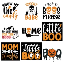 9piece Exquisite Halloween patterns pattern Iron On Patch Thermal Transfer Diy Accessory Washable Arts exquisite Stickers Pat