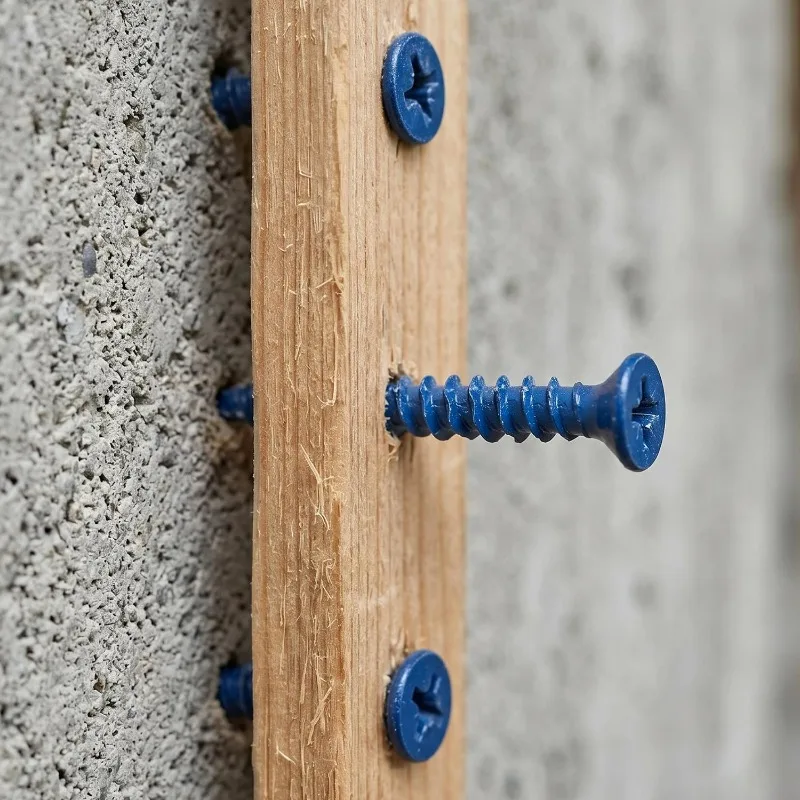 Flat Head Concrete Screw Anchor Blue Cross Countersunk Screws High Low Thread Carbon Steel Screw for Anchoring To Masonry Brick
