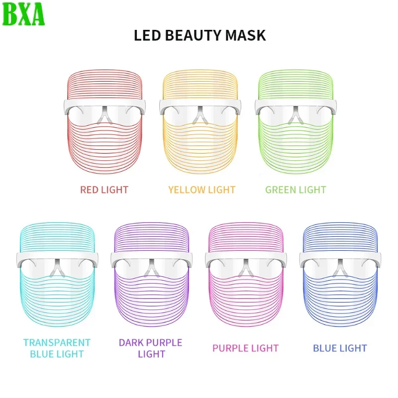 NEW LED Phototherapy Mask 7-color Photon Anti-aging Anti-wrinkle Rejuvenation Wireless Mask Skin Care and Beauty