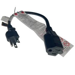 USA /American 3pin Short Flat Plug Power Cord,Nema 5-15P Flat Plug to Nema 5-15R Female Extension Cable 30CM