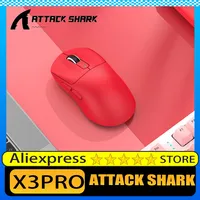 Attack Shark X3 Pro Wireless Mouse 4k Reciver Paw3395 Sensor Tri Mode Lightweight Low Delay E-Sports Gaming Mouse  PC Gamer Gift