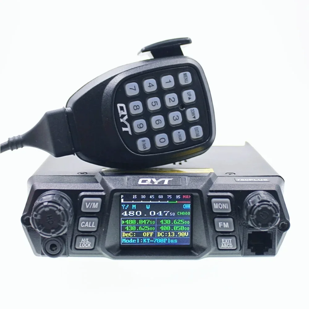 

QYT KT-780 Plus Mobile Radio Single Band VHF 100W Quad Display Car Transceiver Station Amateur Wireless Communication