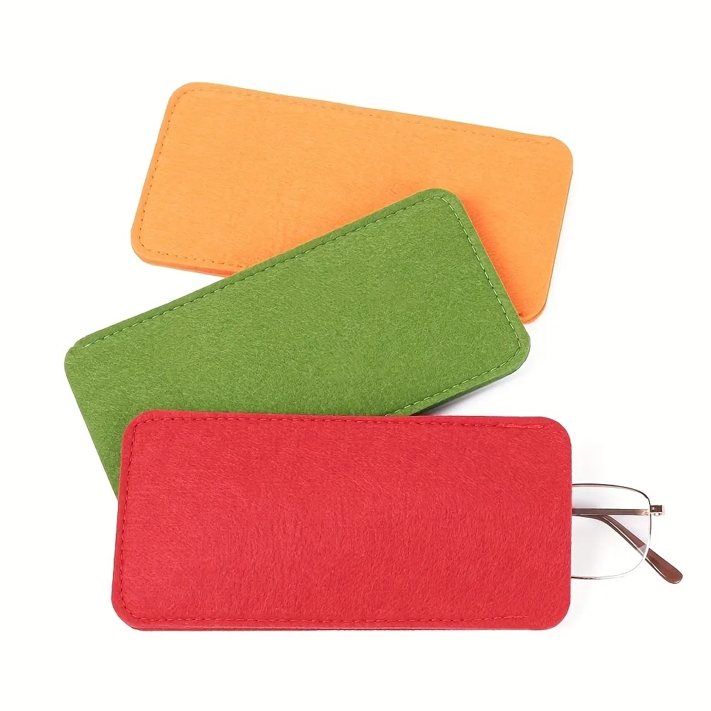 1 piece of soft felt cloth glasses bag, portable sunglasses presbyopia glasses bag, glasses protection glasses jewelry bag image 2