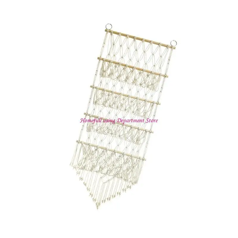 

Multipurpose Plush Toy Storage Net with Elegant Hanging Organizers for Kids Room Made of Cotton and