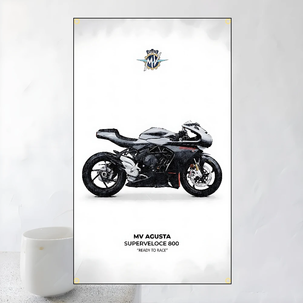 60x90cm 90x150cm Motorcycle MV Agustas Flags Polyester Printed Banner For Home Decoration