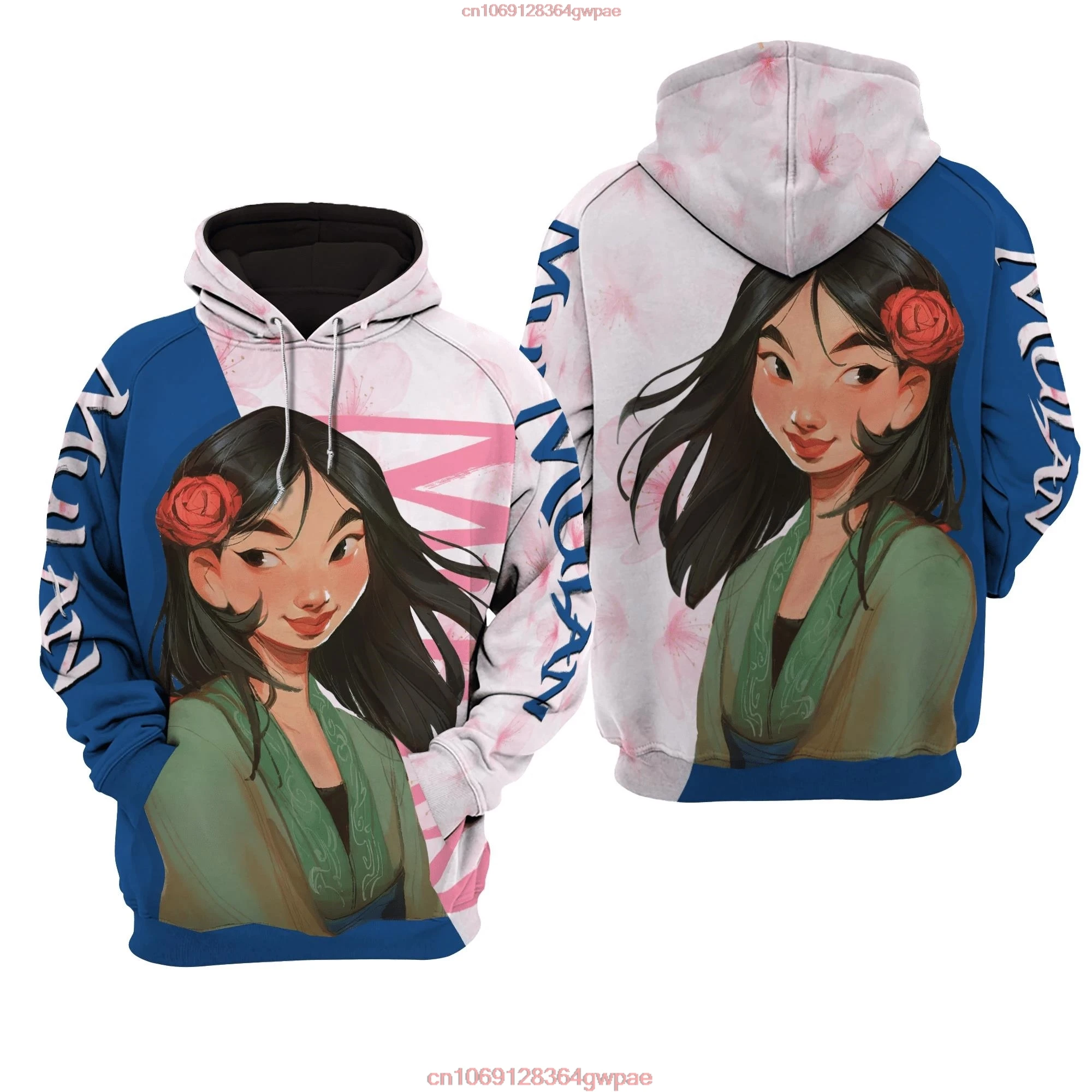 Disney Princess Mulan 3d Hoodie Men Women Casual Fashion Sweatshirt Disney 3d Hoodie Harajuku Streetwear Cartoon Zipper Hoodie