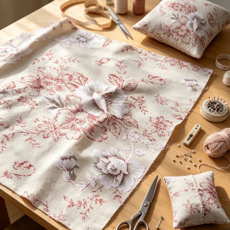 Tela con Estampado de Peonías, - Decorative Throw Pillow reseña y precio