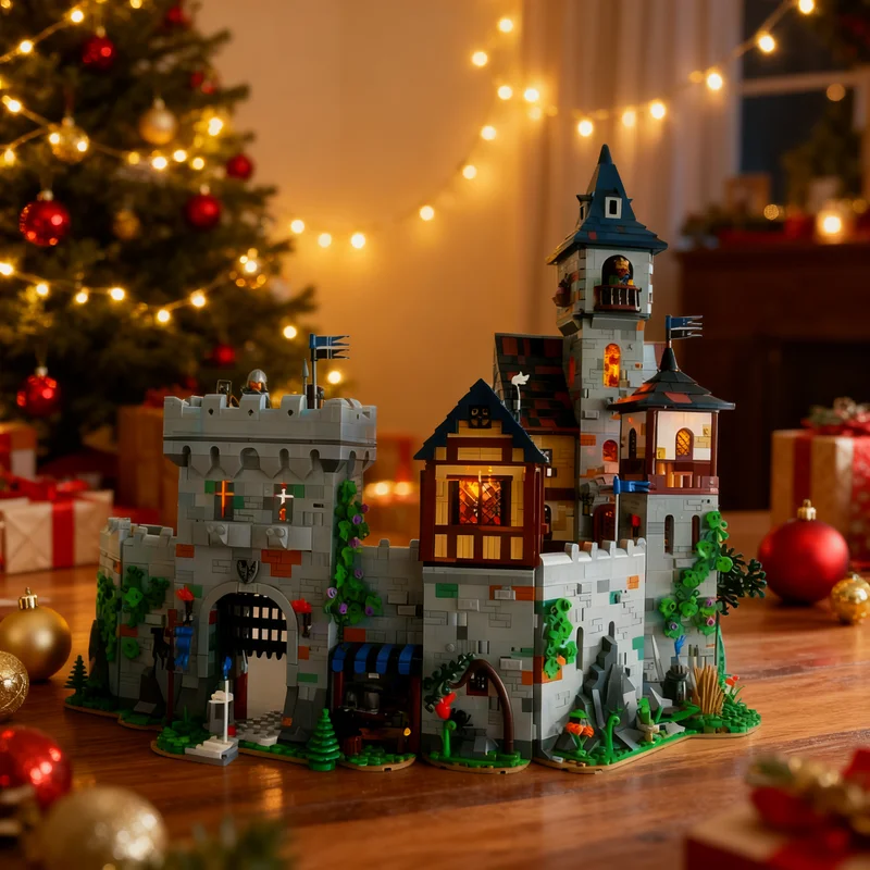 6560pcs MOC Castle Modular Black Falcon s Model Christmas Gift Office Desk Ornament And Creative Tabletop DIY