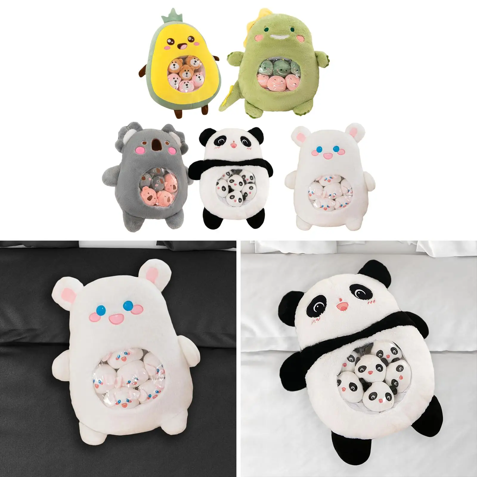 Muñeco de peluche extraíble coleccionable, decoración cómoda del hogar, Animal de peluche extraíble para Familia, niños, adultos, regalos para Niños, Niñas