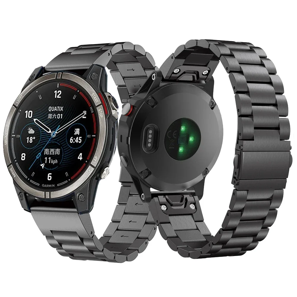 Stainless Steel Strap for Garmin Fenix 9 Pro 51mm 8 7 7X Pro 6 6X 5X Metal Band for Fenix 9 47mm QuickFit 26mm 22mm Watchband