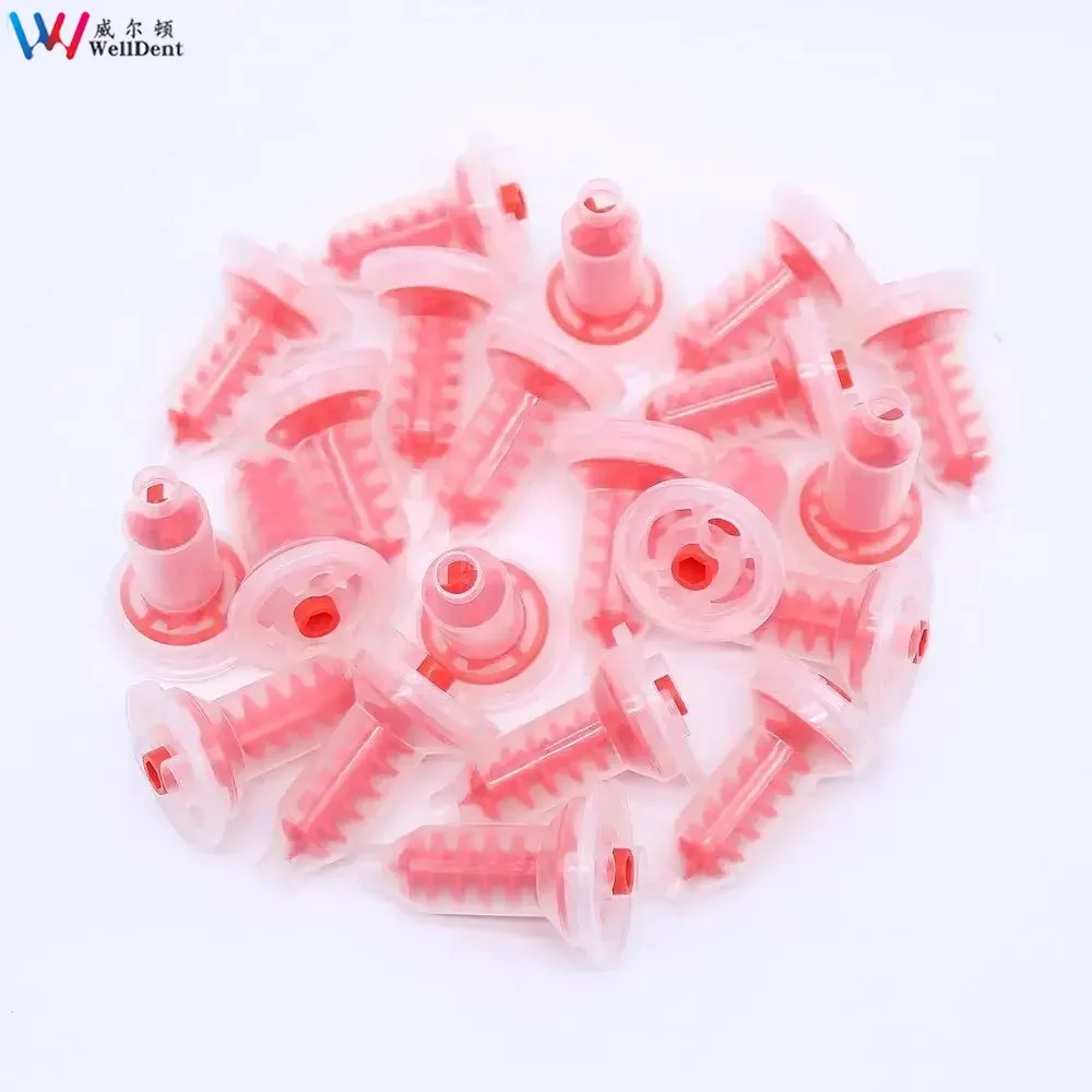 50PCS Dental Disposable Mixing Tip Nozzle Conveying Mixer Impression Intraoral Syringe