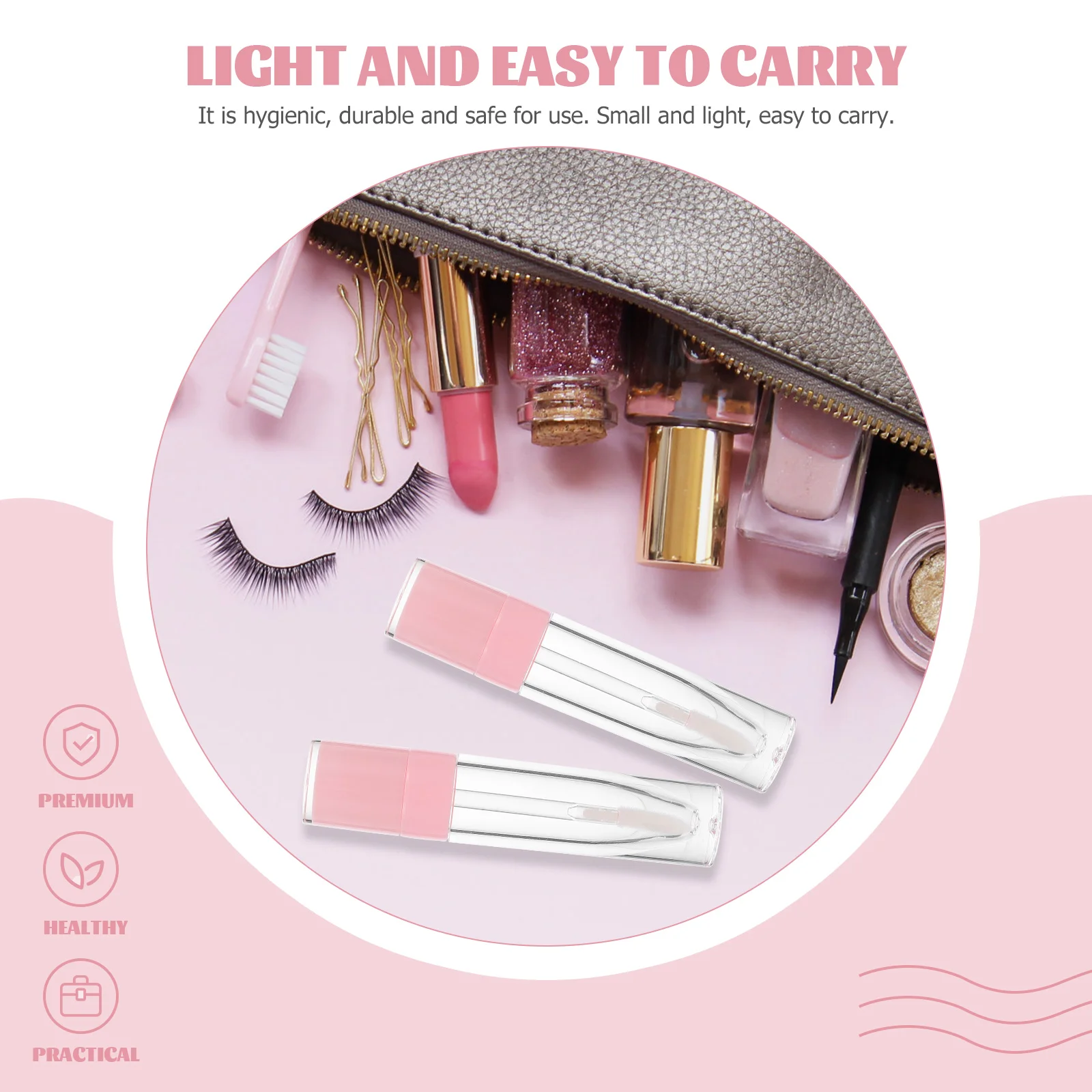 6 pçs claro recarregável vazio tubos de brilho labial recipientes de plástico diy garrafas de bálsamo labial garrafas recarregáveis portáteis