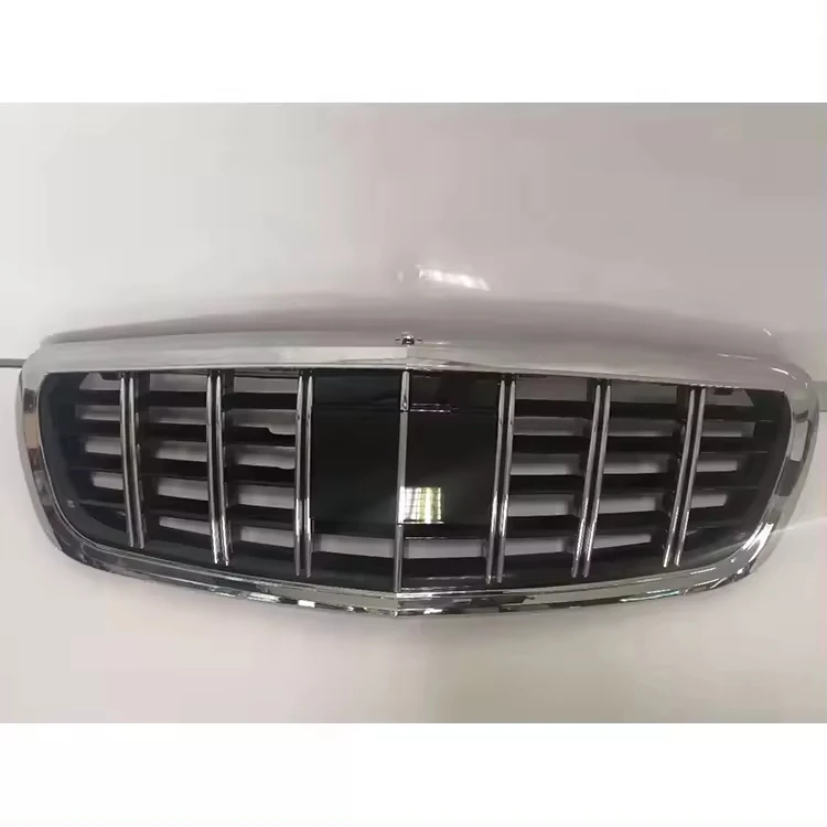 Wholesale high quality durable Upgrade M style ABS Chrome front bumper grille for Mercedes Benz S class W222