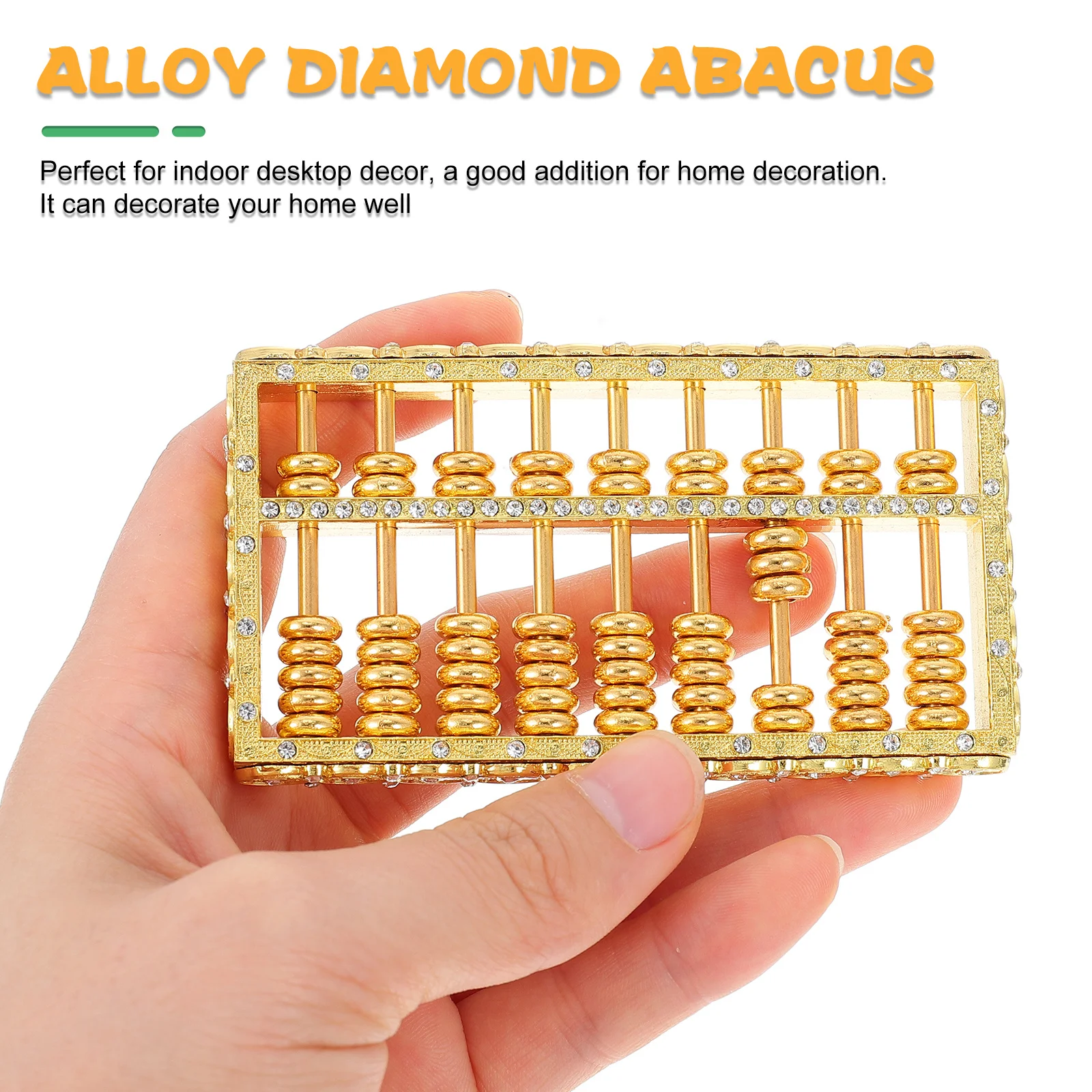 

Zinc Alloy Golden Abacus Desk Ornament Creative Fortune Decor Wealth Prosperity Home Furnishings Decoration Abacus Ornaments