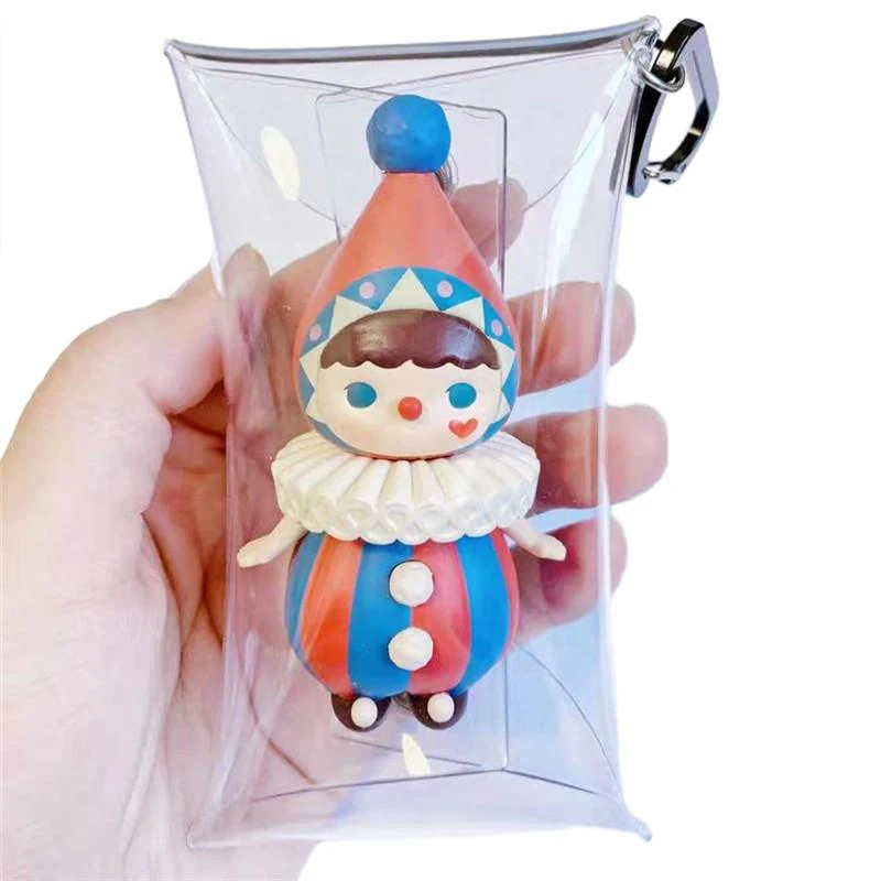 Mini-Anime-Puppen-Displaytasche, transparente Münztasche, Schlüsselanhänger, quadratischer Organizer, Aufbewahrungstasche für Schlüssel, Lippenstift, Kopfhörer – Detail 10