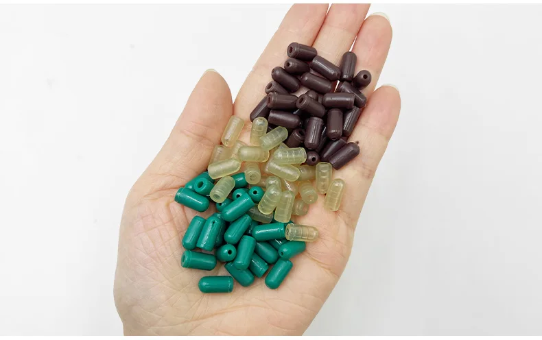 ShareShark 50/100 Stück Karpfenangel-Schutzperlen Weiche Gummi-Wirbel-Schutzpuffer Rig-Perlen Angelzubehör – Detail 10