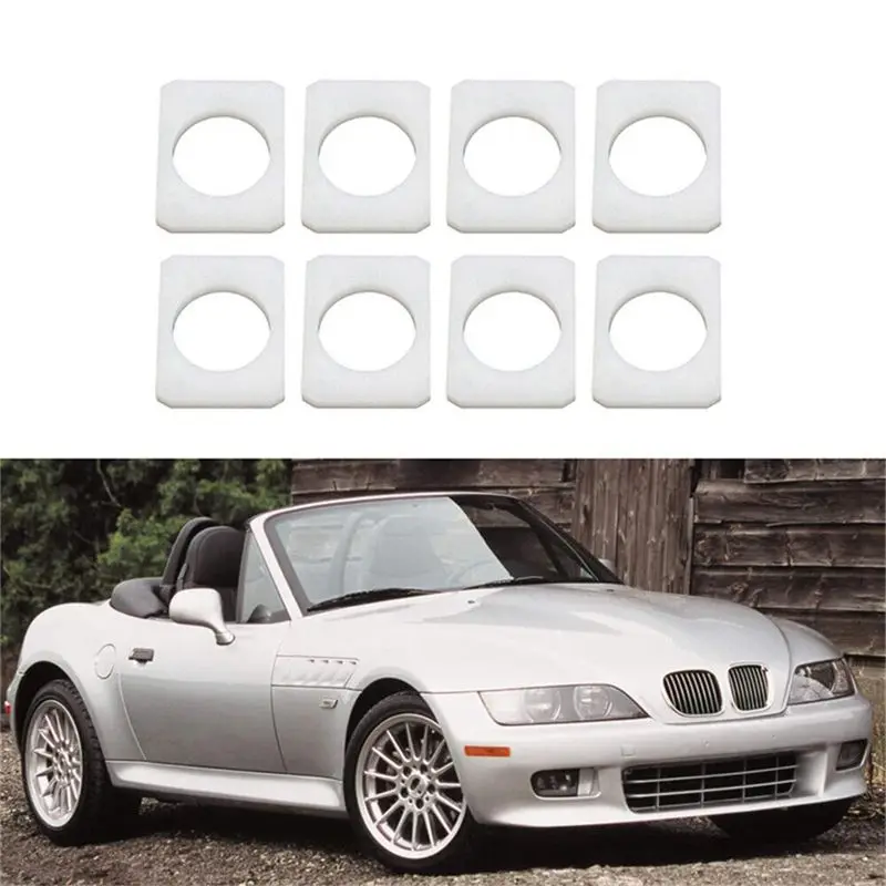 8 PCS Car Seat Rail Bushing Spacers White ABS Automotive Supplies For BMW Z3 E36 & Z3M 52108401291 52108401292-ABQA